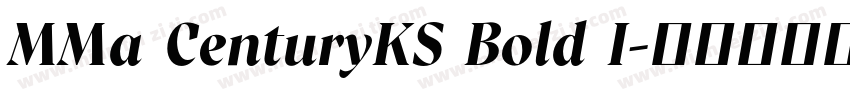 MMa CenturyKS Bold I字体转换